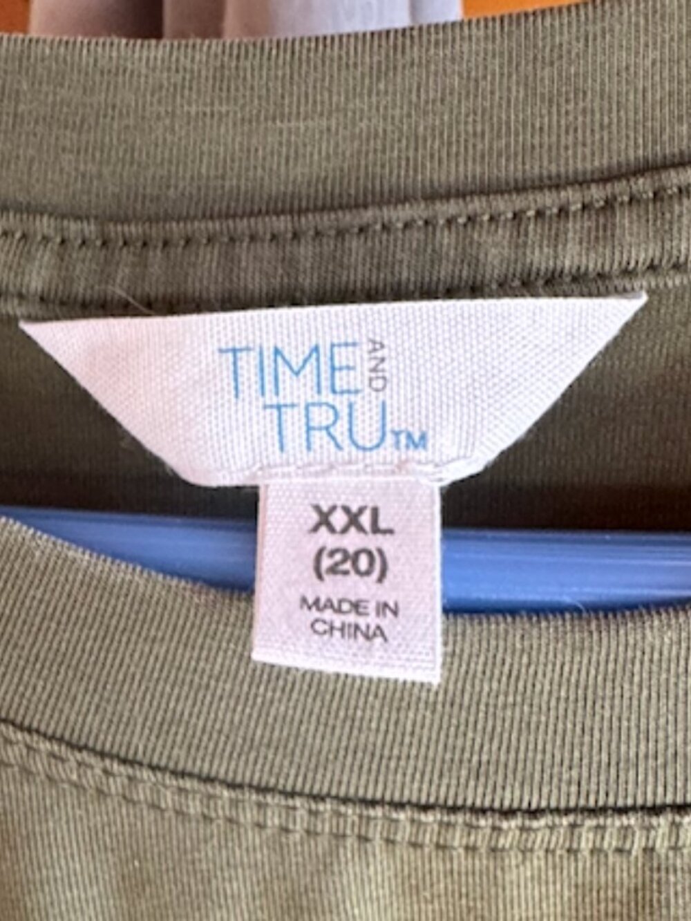 Time & Tru Sage Green Women's Top XXL (E5) - Picture 6 of 6